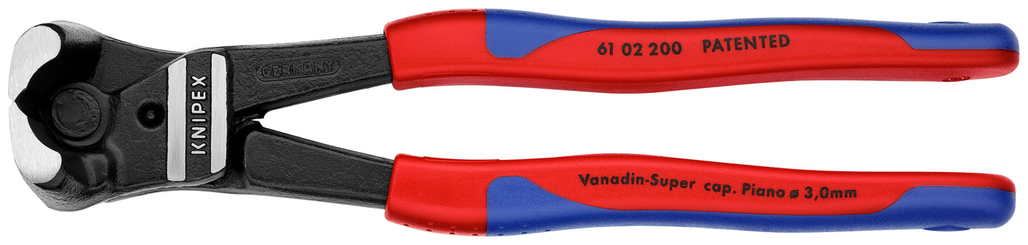 Knipex 61 02 200 High Leverage Bolt End Cutting Nippers - KNIPEX Tools