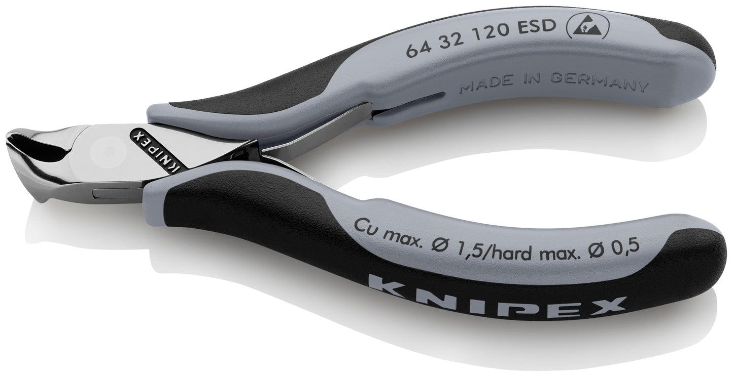 Knipex 64 32 120 ESD Electronics End Cutting Nippers-ESD Handles - image 2