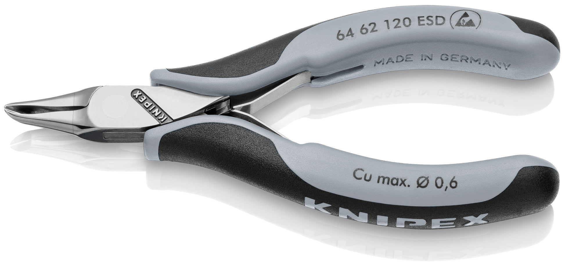 Knipex 64 62 120 ESD Electronics End Cutting Nippers-ESD Handles - image 2