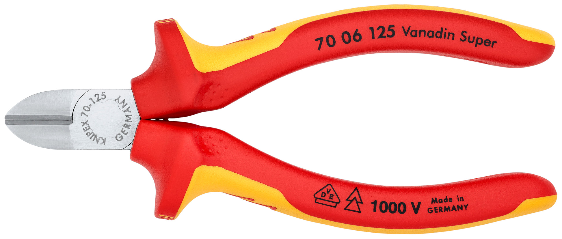 Knipex 70 06 125 Diagonal Cutters-1000V Insulated - KNIPEX Tools