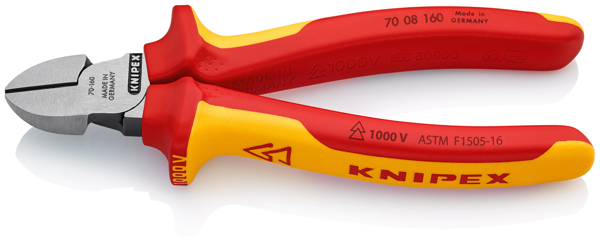 Knipex 70 08 160 SBA Diagonal Cutters-1000V Insulated - KNIPEX Tools