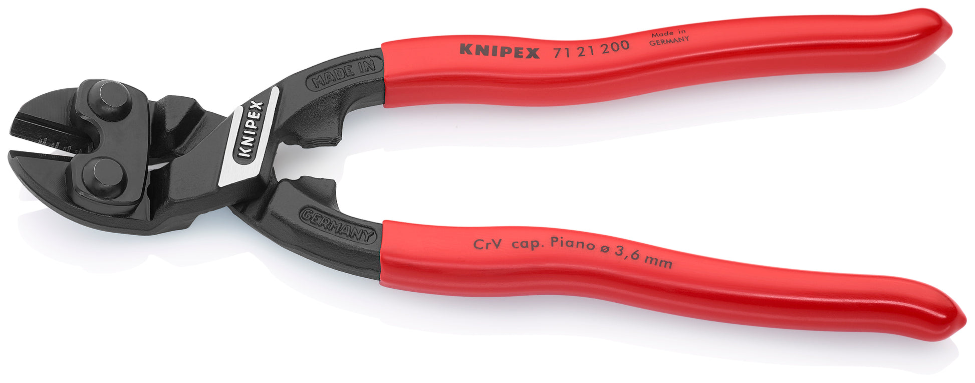 Knipex 71 21 200 CoBolt® High Leverage 20° Angled Compact Bolt Cutters - image 3
