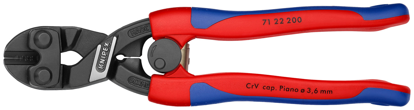 Knipex 71 22 200 CoBolt® High Leverage 20° Angled Compact Bolt Cutters - KNIPEX Tools