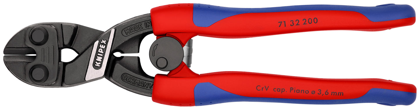 Knipex 71 32 200 CoBolt® High Leverage Compact Bolt Cutters-Notched Blade - KNIPEX Tools