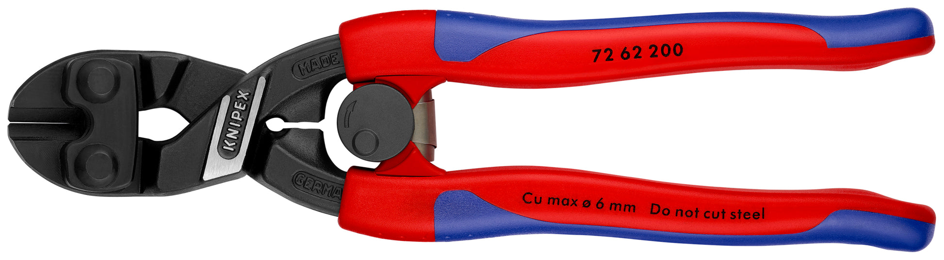 Knipex 72 62 200 High Leverage Flush Cutter for Plastic and Soft Metal - KNIPEX Tools