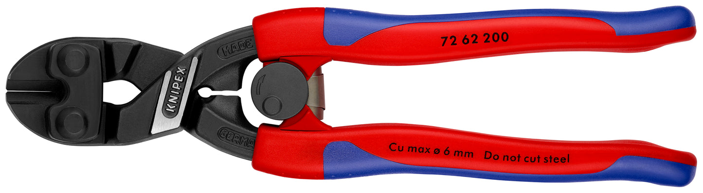 Knipex 72 62 200 SBA High Leverage Flush Cutter for Plastic and Soft Metal - KNIPEX Tools