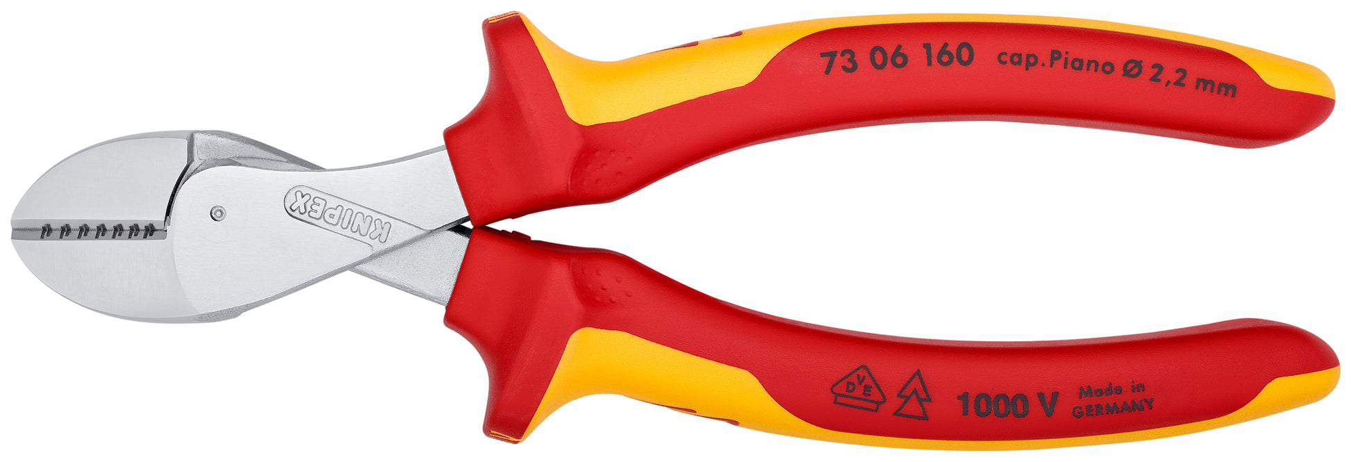 Knipex 73 06 160 X-Cut® Compact Diagonal Cutters-1000V Insulated - KNIPEX Tools