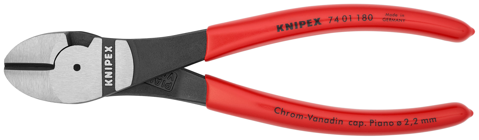 Knipex 74 01 180 SBA High Leverage Diagonal Cutters - KNIPEX Tools