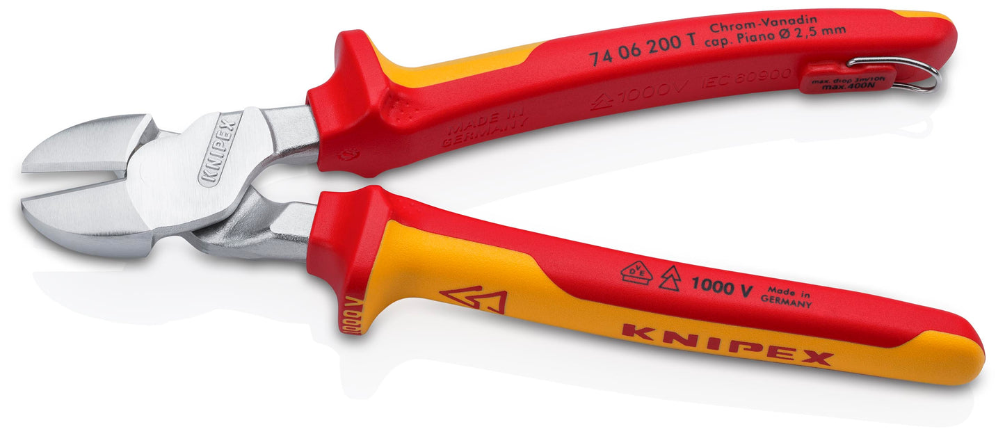 Knipex 74 06 200 T High Leverage Diagonal Cutters-1000V Insulated-Tethered Attachment - image 3