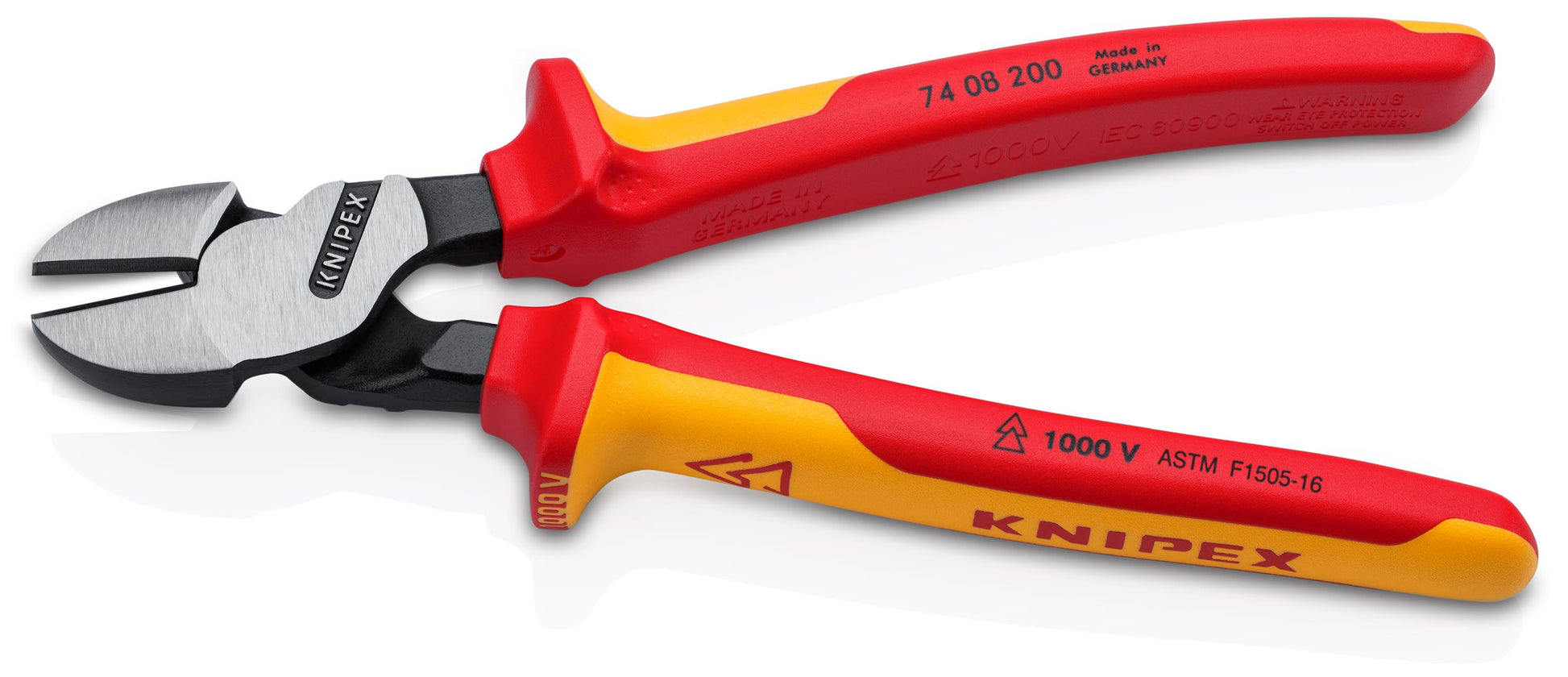 Knipex 74 08 200 SBA High Leverage Diagonal Cutters-1000V Insulated - image 3