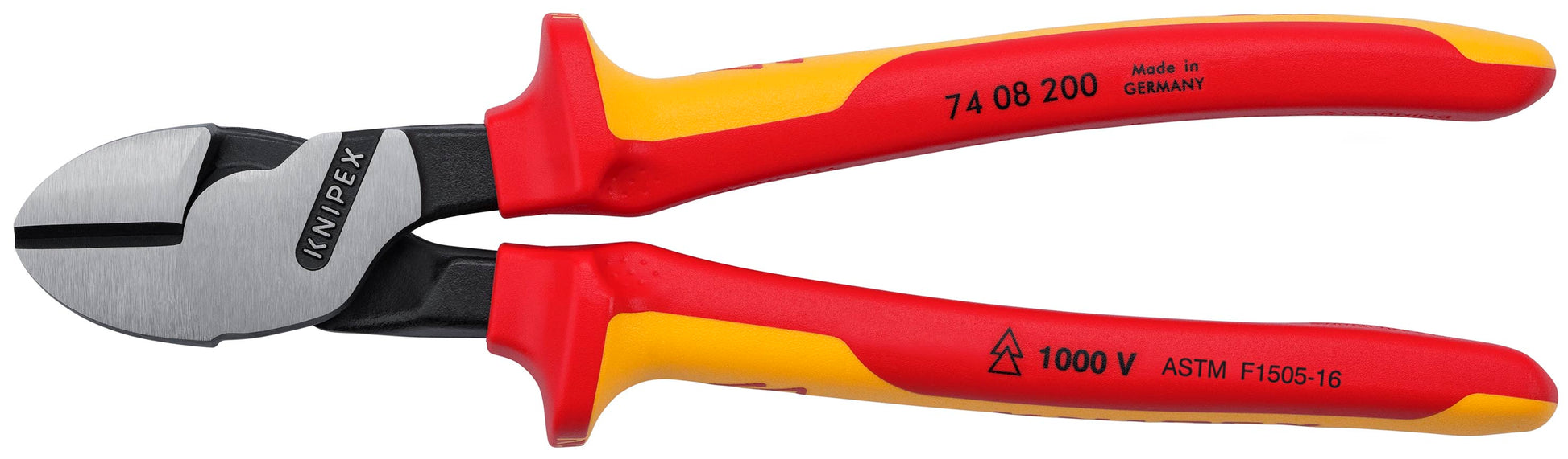 Knipex 74 08 200 SBA High Leverage Diagonal Cutters-1000V Insulated - KNIPEX Tools