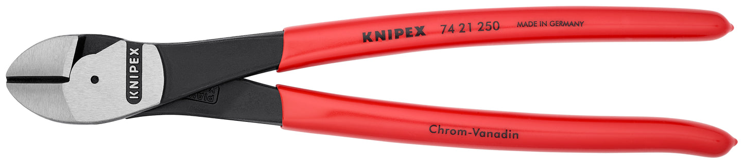 Knipex 74 21 250 SBA High Leverage 12° Angled Diagonal Cutters - KNIPEX Tools