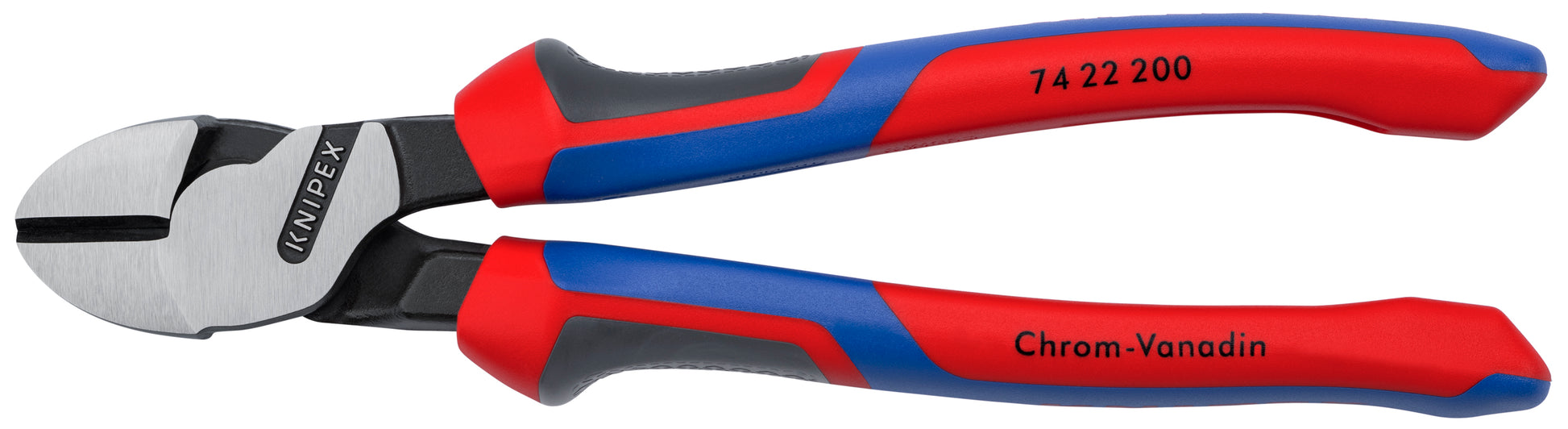 Knipex 74 22 200 SBA High Leverage 12° Angled Diagonal Cutters - KNIPEX Tools