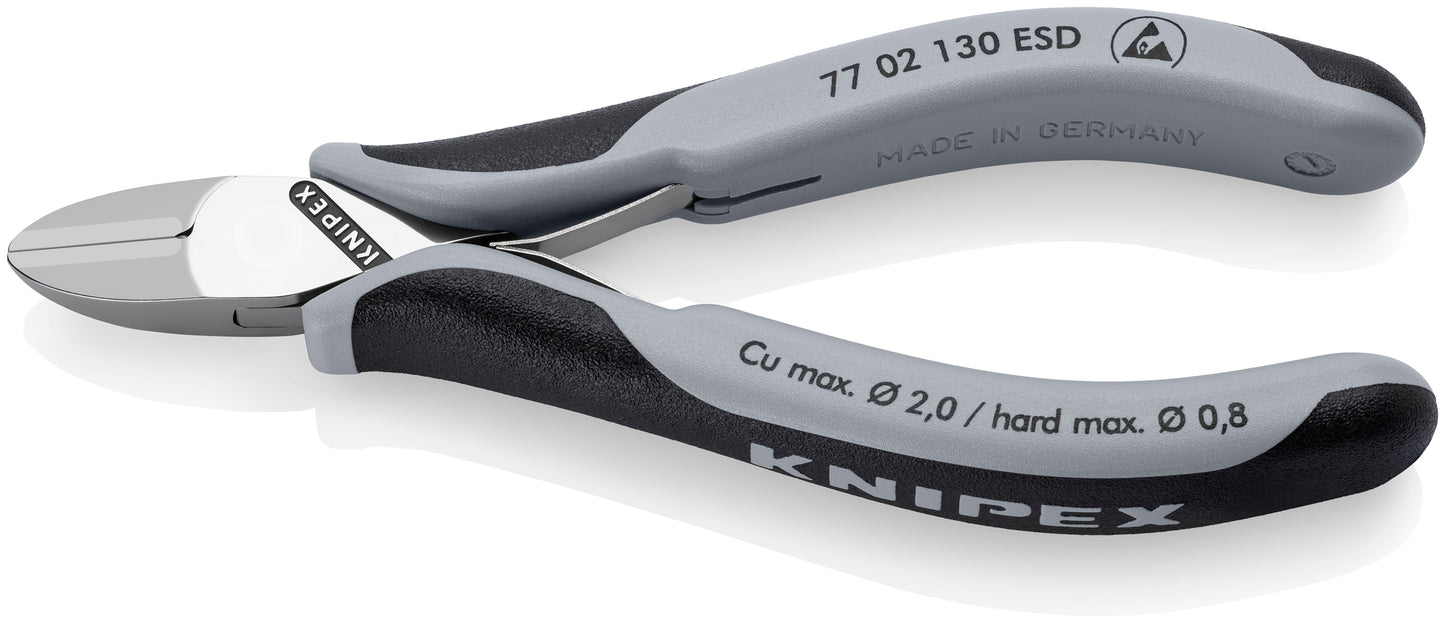 Knipex 77 02 130 ESD Electronics Diagonal Cutters-ESD Handles - image 2