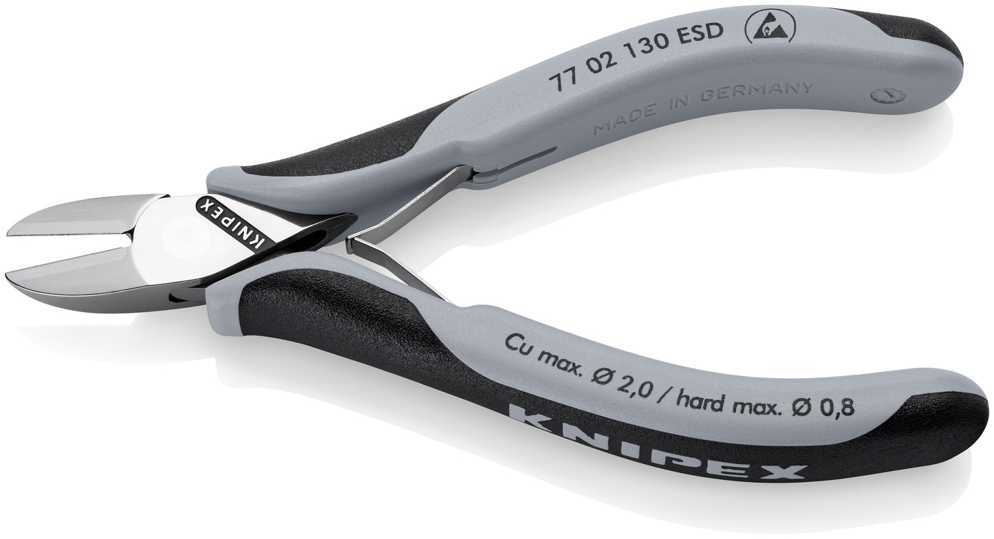 Knipex 77 02 130 ESD Electronics Diagonal Cutters-ESD Handles - image 3