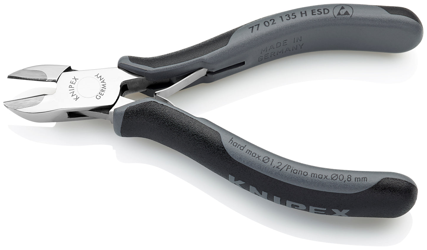 Knipex 77 02 135 H ESD Electronics Diagonal Cutters-Carbide Metal Cutting Edges-ESD Handles - image 3