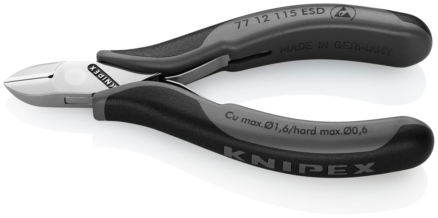 Knipex 77 12 115 ESD Electronics Diagonal Cutters-ESD Handles - image 2