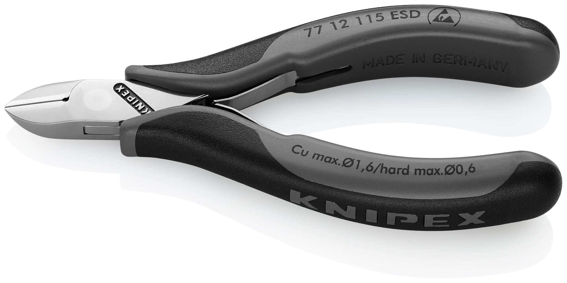 Knipex 77 12 115 ESD Electronics Diagonal Cutters-ESD Handles - image 2