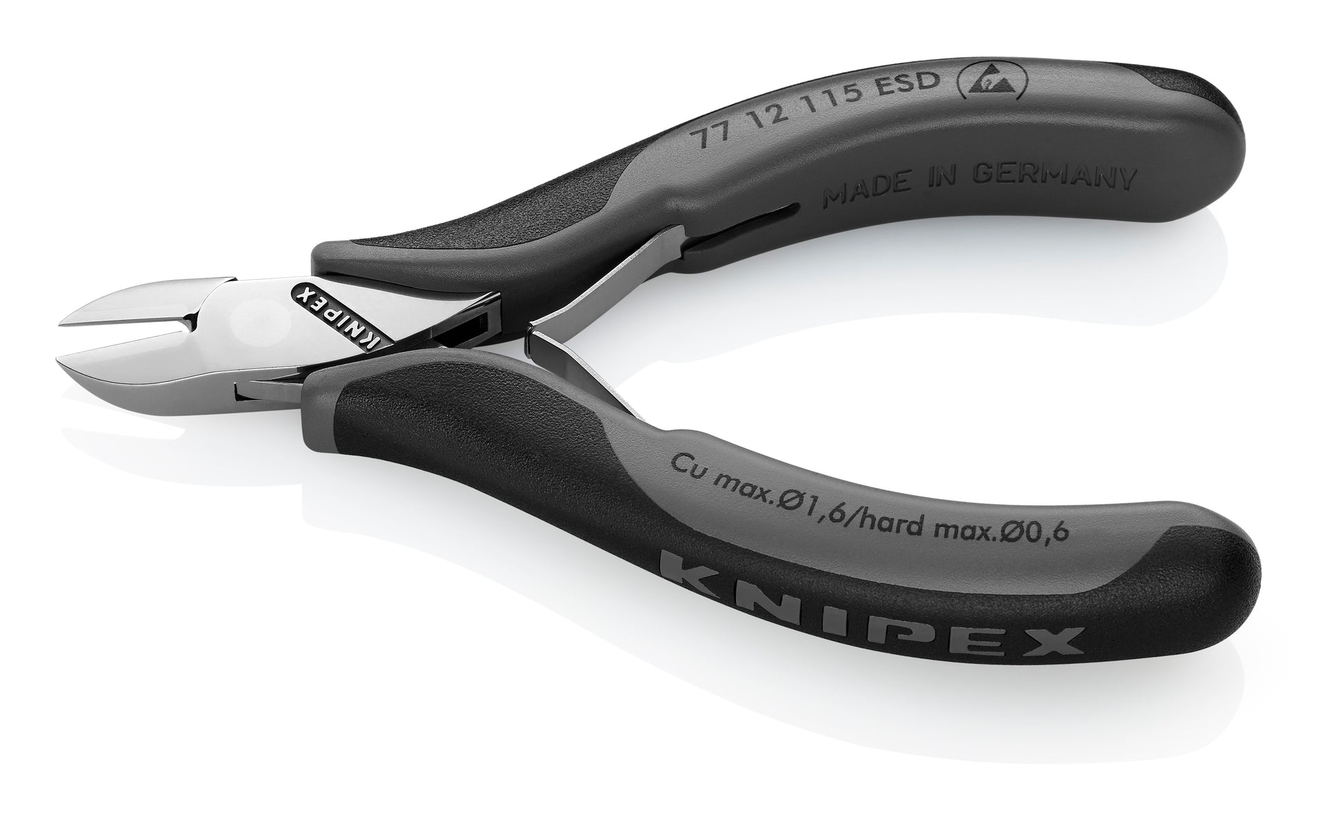 Knipex 77 12 115 ESD Electronics Diagonal Cutters-ESD Handles - image 3