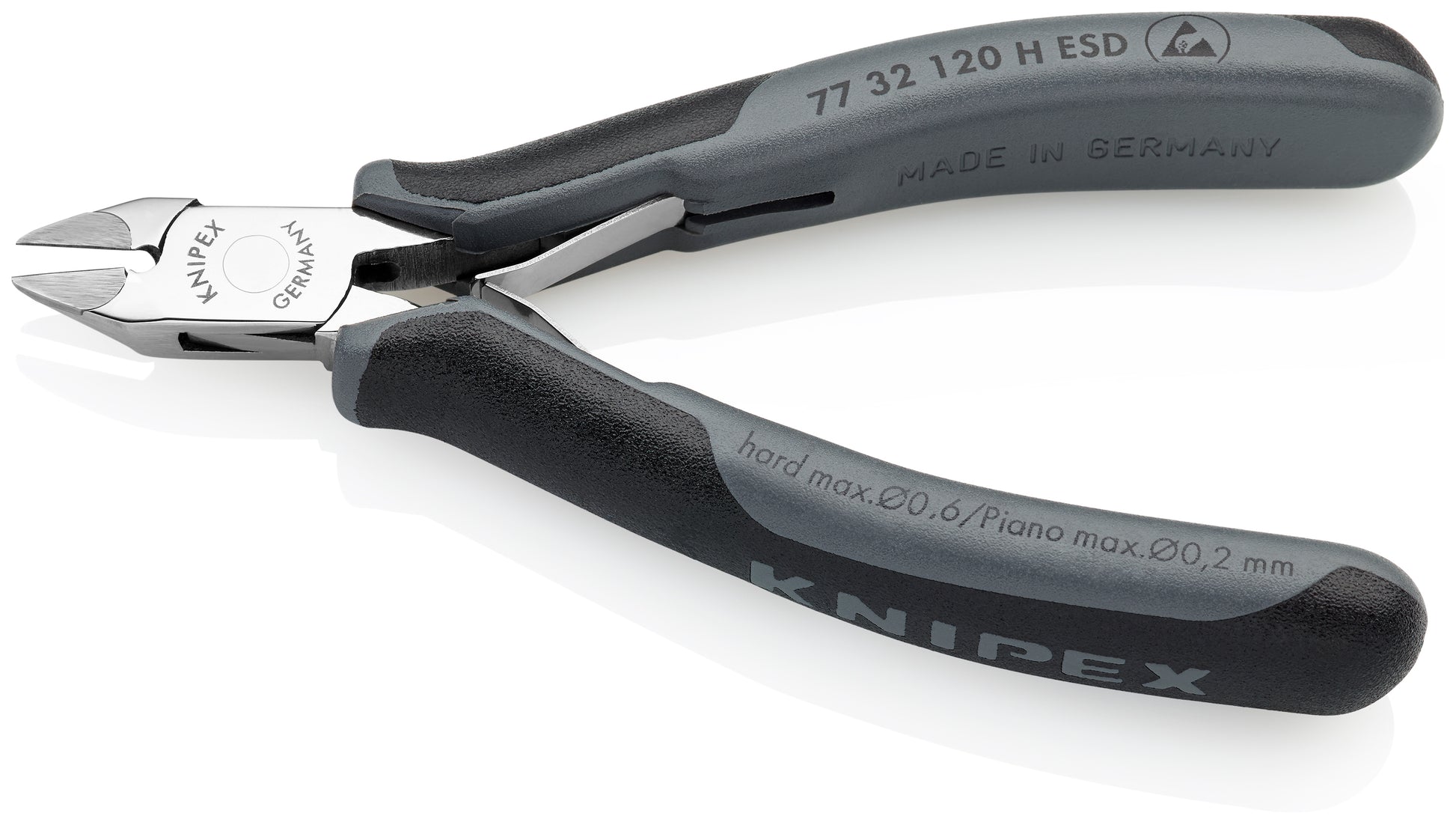 Knipex 77 32 120 H ESD Electronics Diagonal Cutters-Carbide Metal Cutting Edges-ESD Handles - image 3