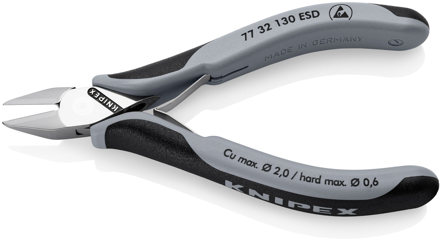 Knipex 77 32 130 ESD Electronics Diagonal Cutters-ESD Handles - image 3