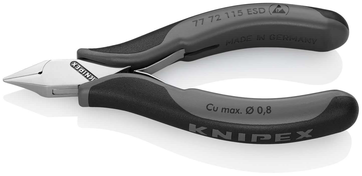 Knipex 77 72 115 ESD Electronics Diagonal Cutters-ESD Handles - image 2