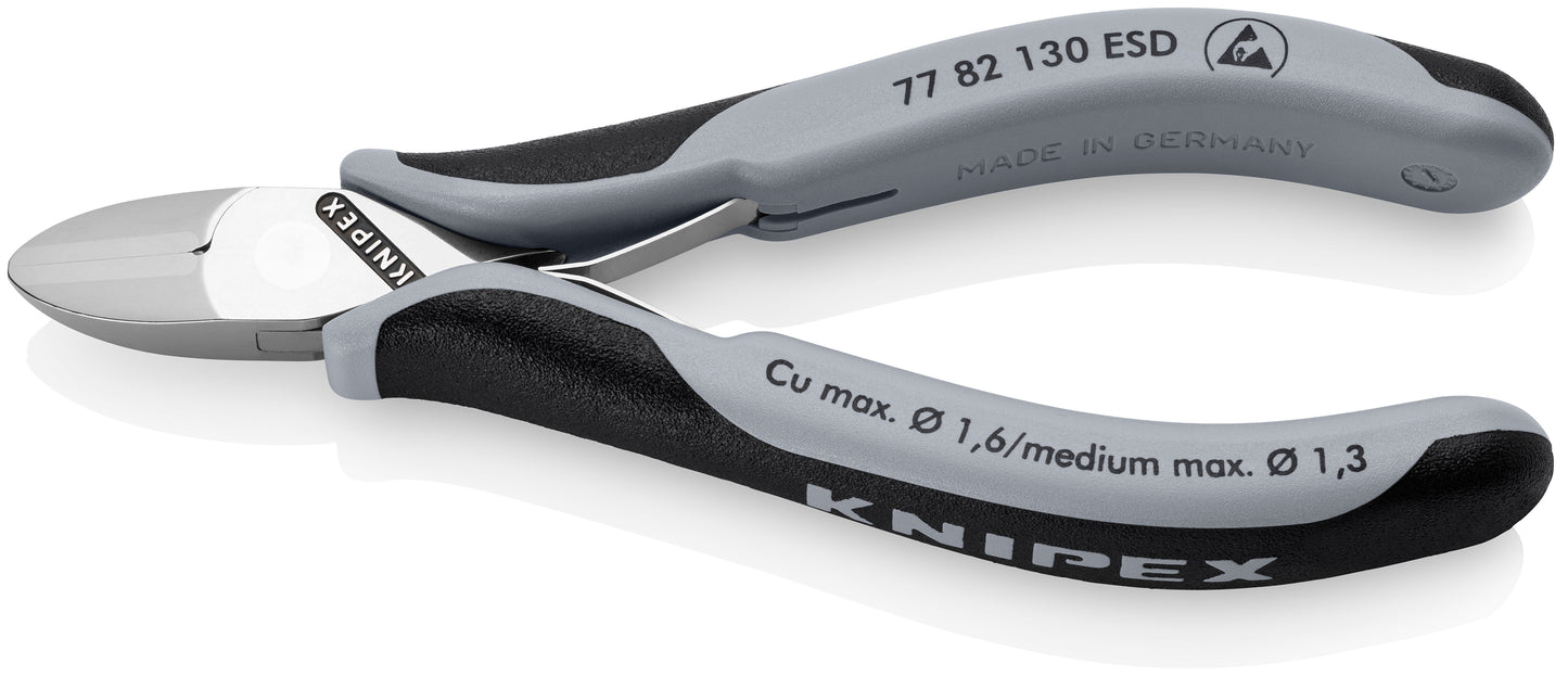 Knipex 77 82 130 ESD Electronics Diagonal Cutters-ESD Handles - image 2
