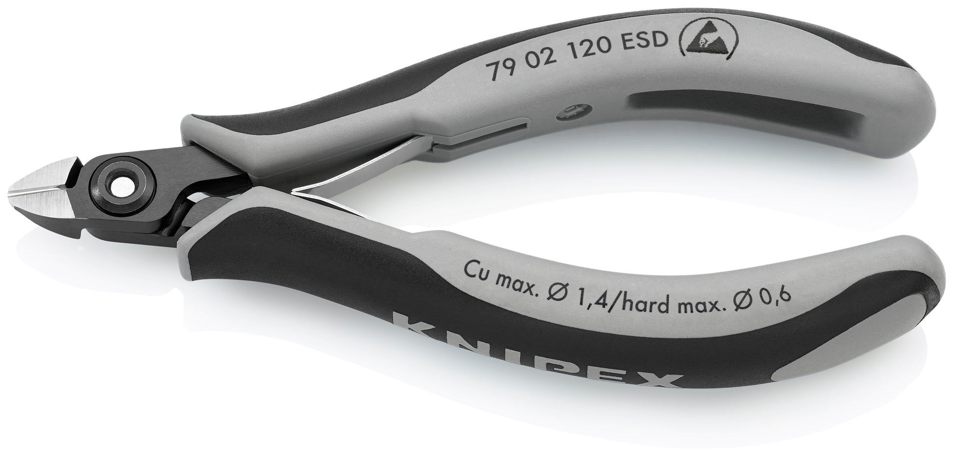 Knipex 79 02 120 ESD Electronics Diagonal Cutters-ESD Handles - image 2