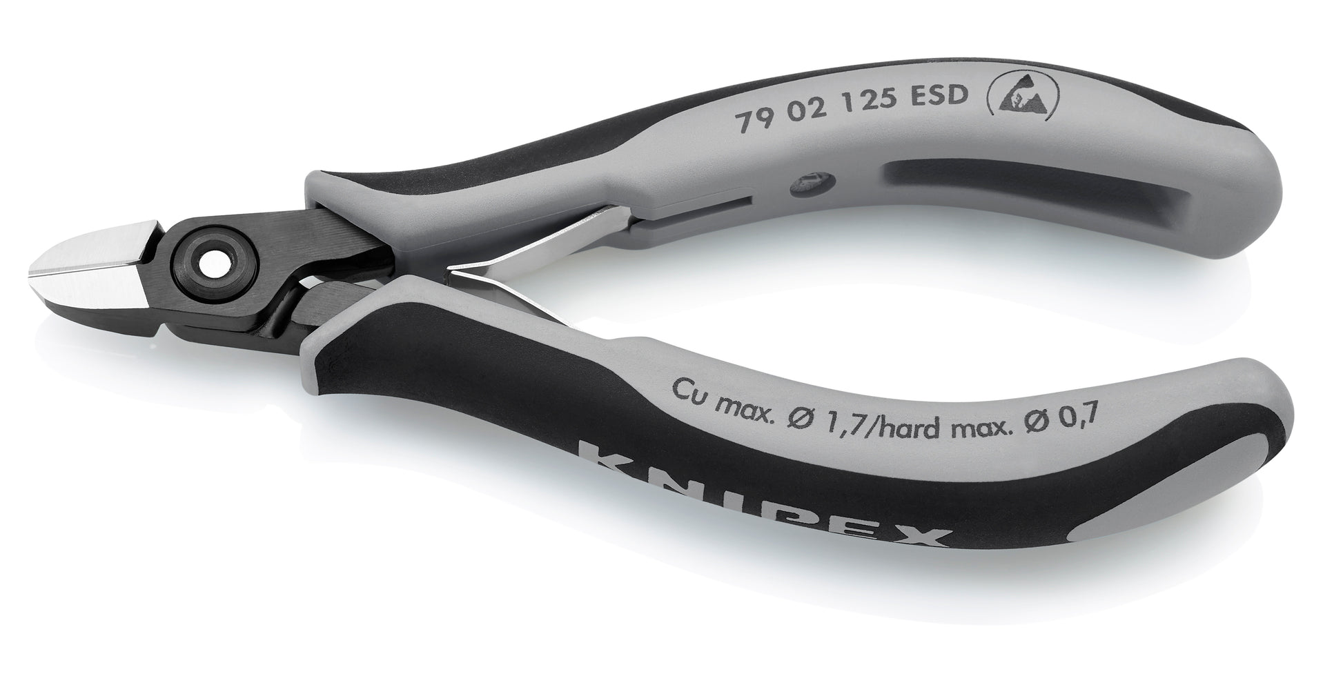 Knipex 79 02 125 ESD Electronics Diagonal Cutters-ESD Handles - image 2