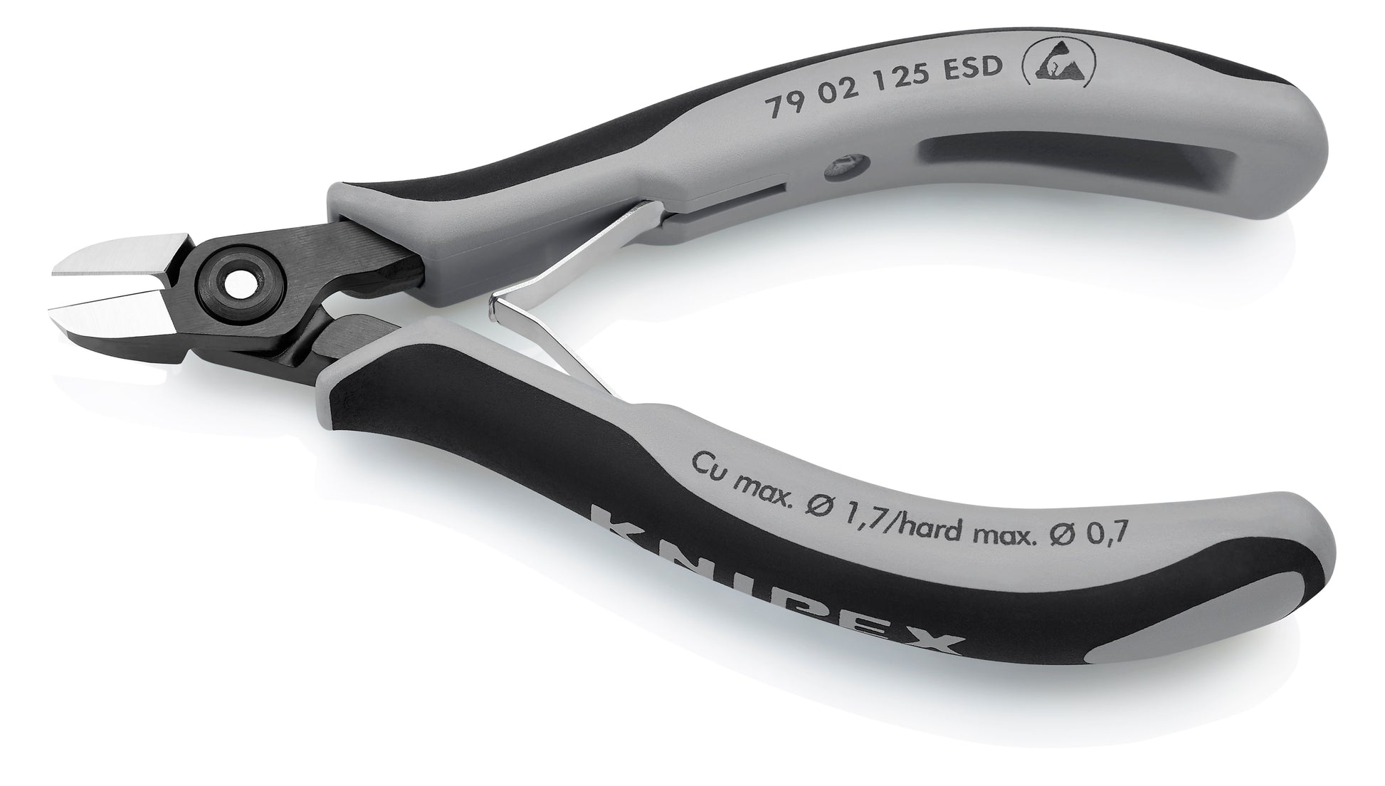 Knipex 79 02 125 ESD Electronics Diagonal Cutters-ESD Handles - image 3