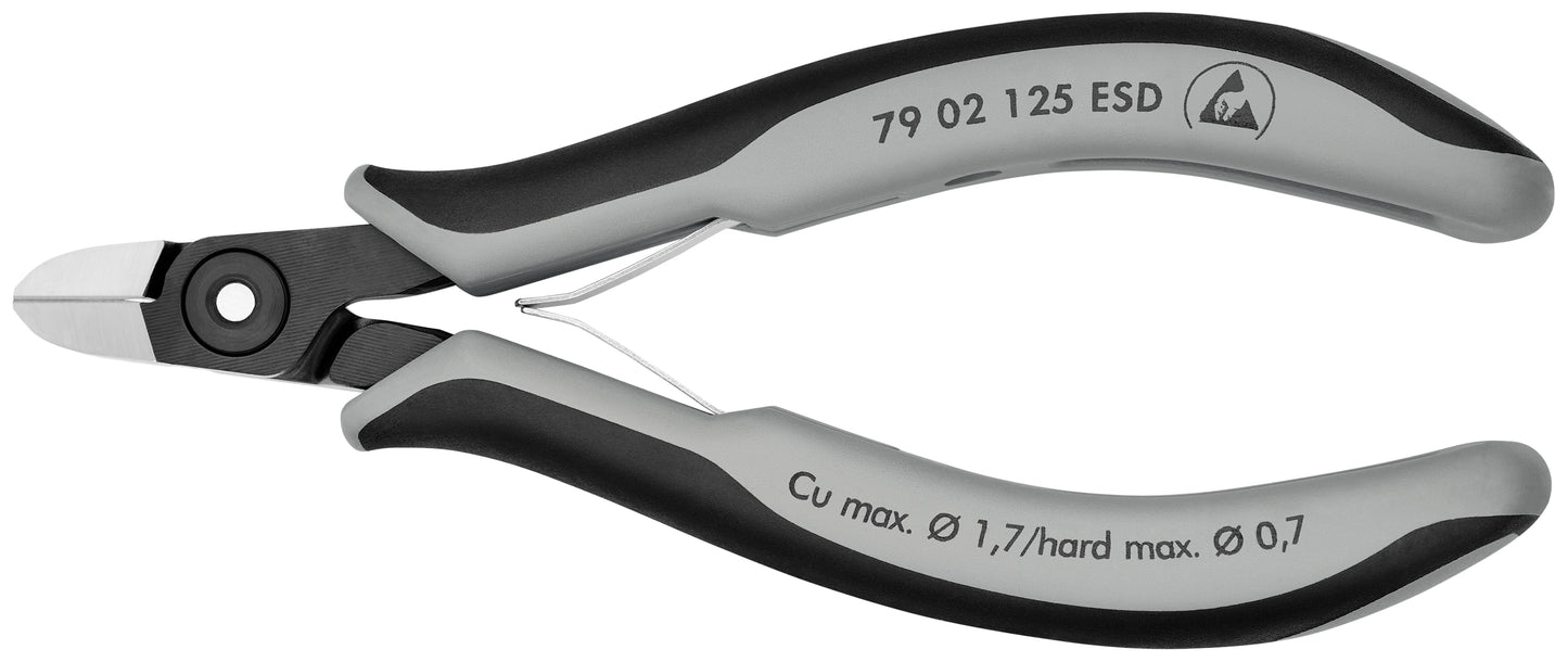 Knipex 79 02 125 ESD Electronics Diagonal Cutters-ESD Handles - KNIPEX Tools