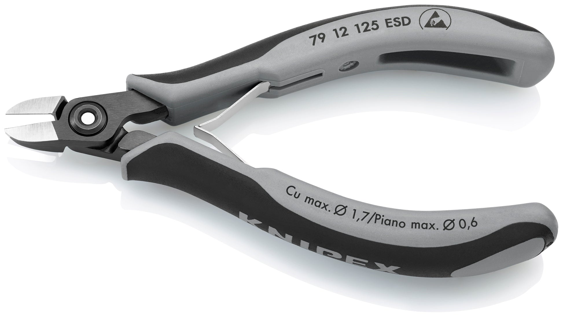 Knipex 79 12 125 ESD Electronics Diagonal Cutters-ESD Handles - image 3