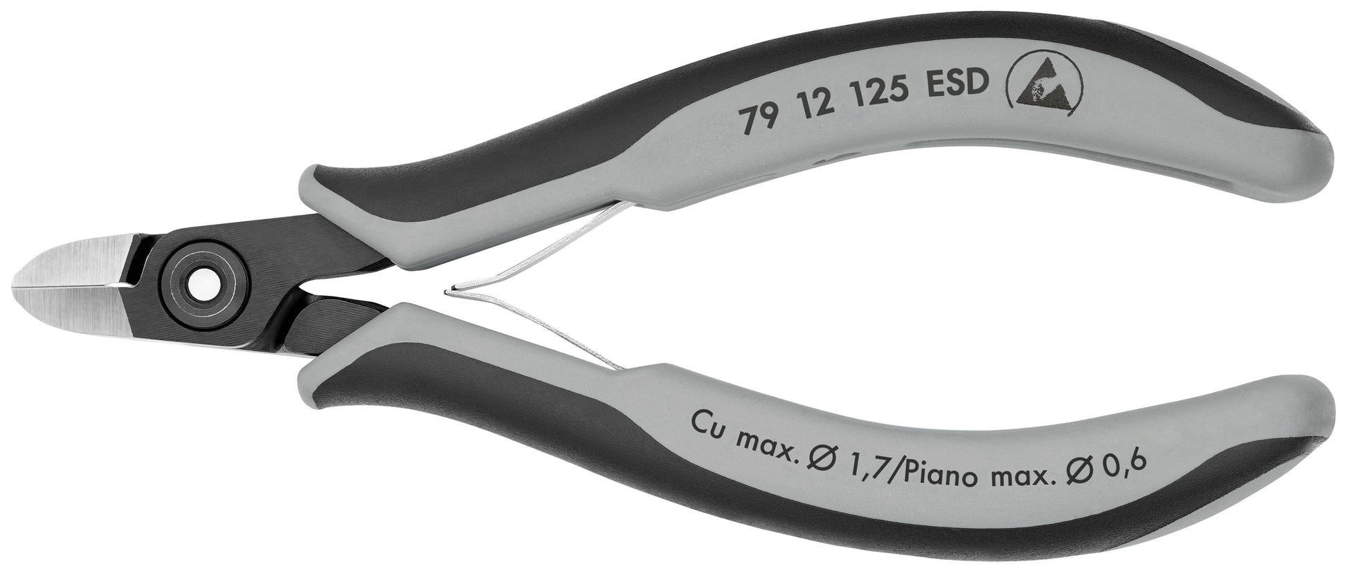 Knipex 79 12 125 ESD Electronics Diagonal Cutters-ESD Handles - KNIPEX Tools