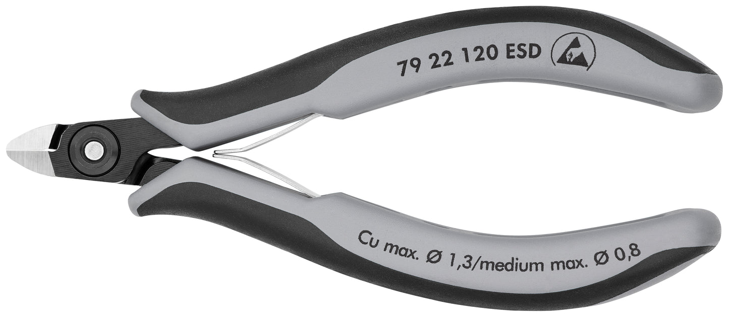 Knipex 79 22 120 ESD Electronics Diagonal Cutters-ESD Handles - KNIPEX Tools