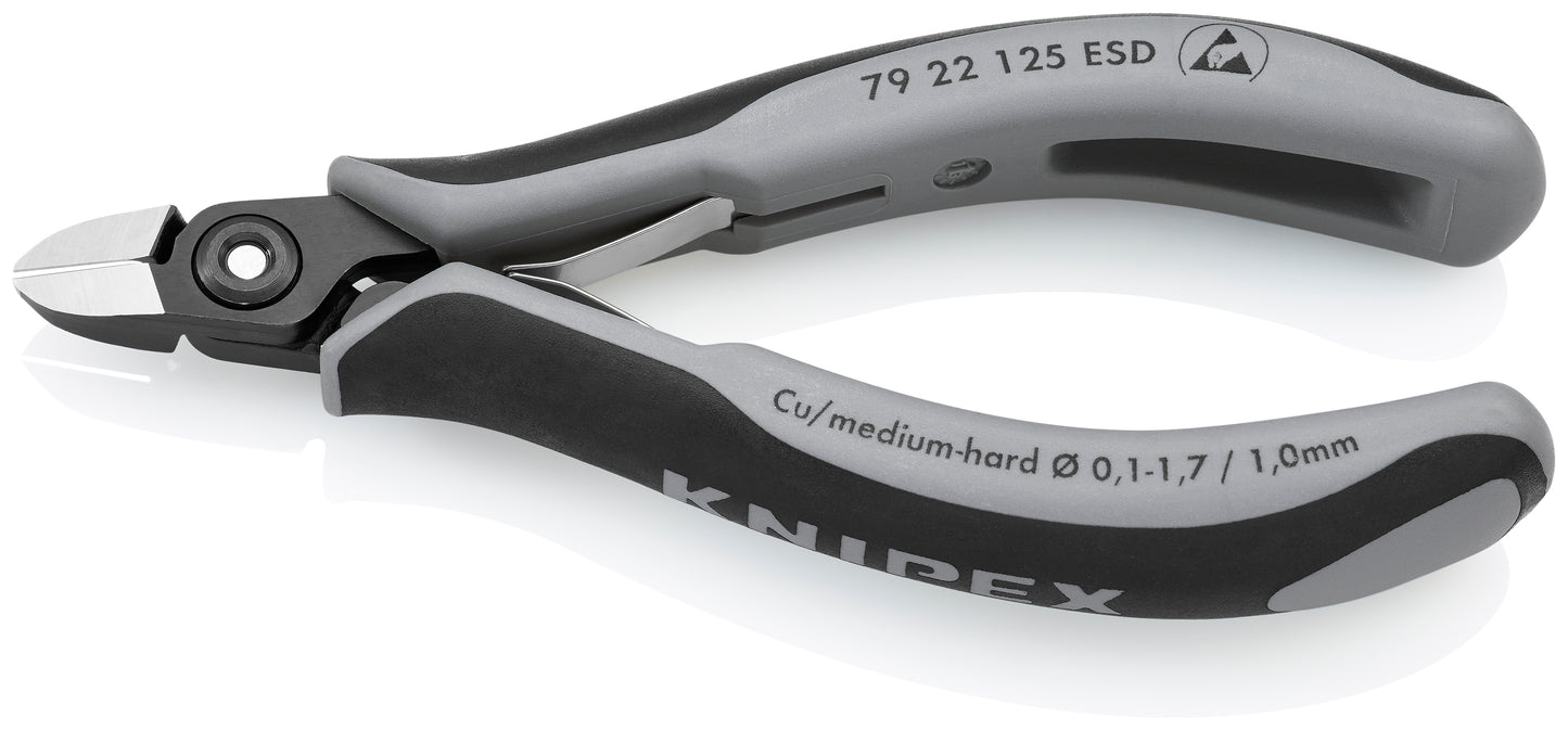 Knipex 79 22 125 ESD Electronics Diagonal Cutters-ESD Handles - image 2