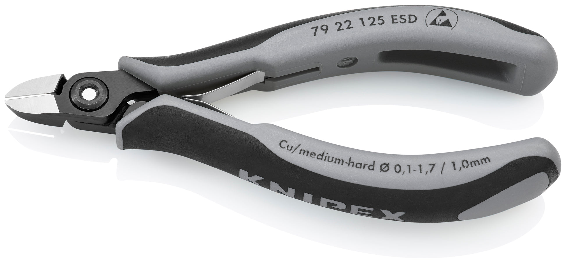 Knipex 79 22 125 ESD Electronics Diagonal Cutters-ESD Handles - image 2