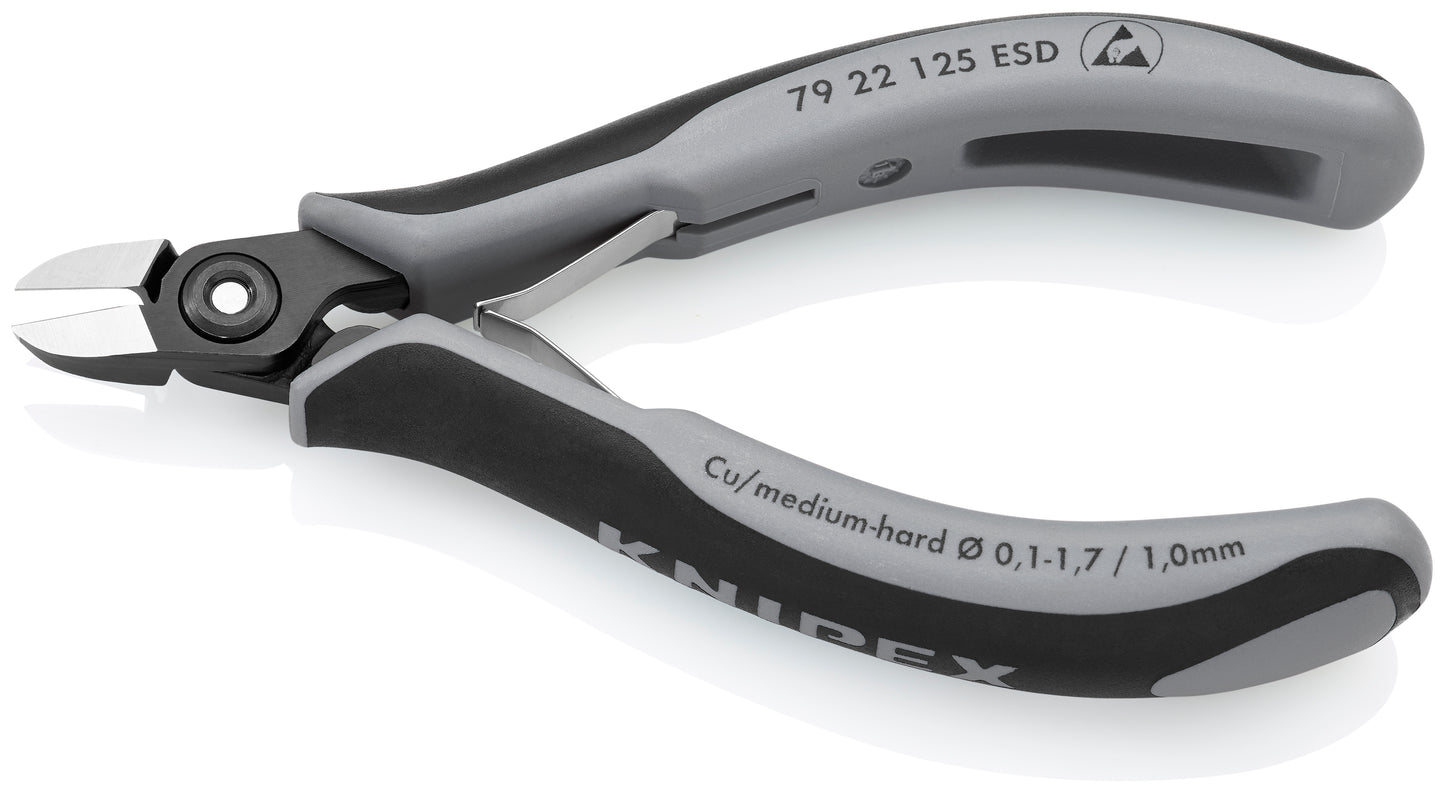 Knipex 79 22 125 ESD Electronics Diagonal Cutters-ESD Handles - image 3