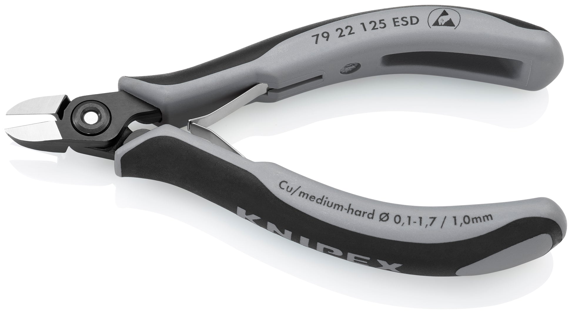 Knipex 79 22 125 ESD Electronics Diagonal Cutters-ESD Handles - image 3