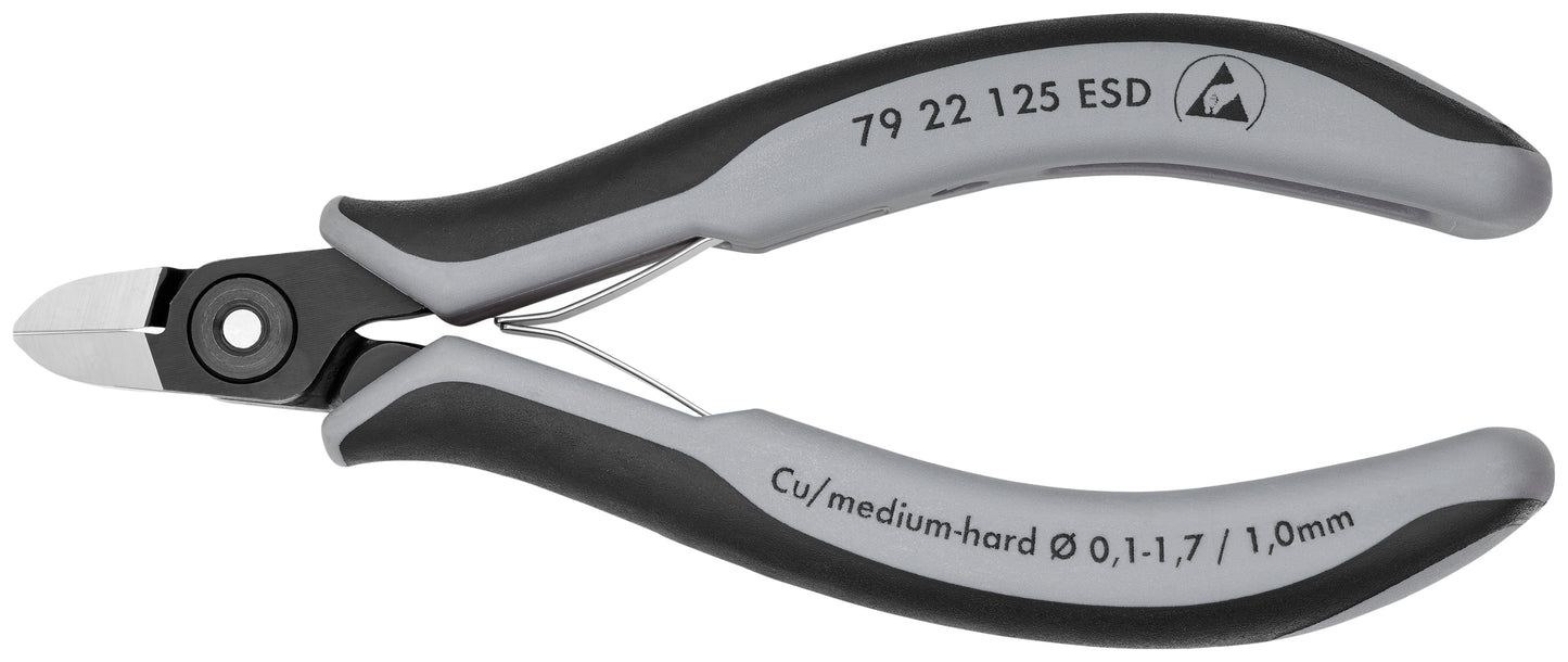 Knipex 79 22 125 ESD Electronics Diagonal Cutters-ESD Handles - KNIPEX Tools