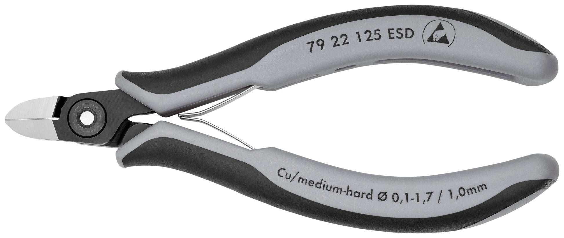 Knipex 79 22 125 ESD Electronics Diagonal Cutters-ESD Handles - KNIPEX Tools