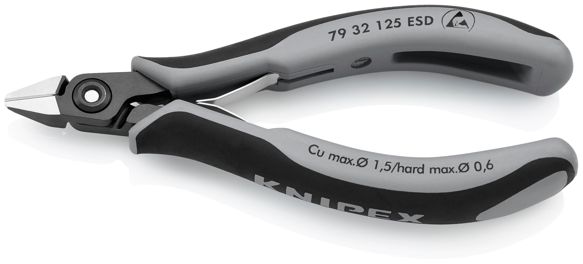 Knipex 79 32 125 ESD Electronics Diagonal Cutters-ESD Handles - image 2