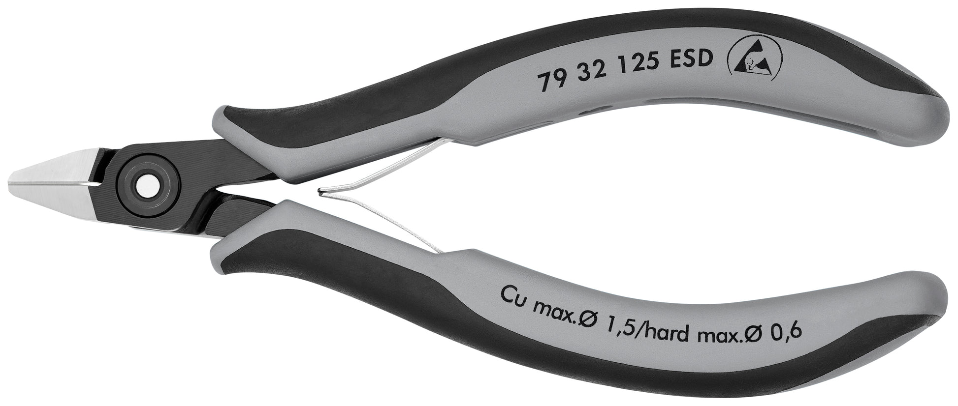 Knipex 79 32 125 ESD Electronics Diagonal Cutters-ESD Handles - KNIPEX Tools