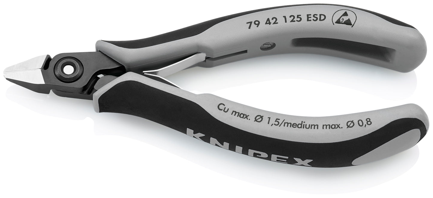 Knipex 79 42 125 ESD Electronics Diagonal Cutters-ESD Handles - image 2