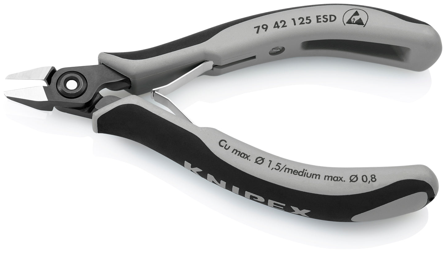 Knipex 79 42 125 ESD Electronics Diagonal Cutters-ESD Handles - image 3