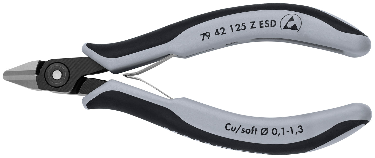 Knipex 79 42 125 Z ESD Electronics Diagonal Cutters-ESD Handles - KNIPEX Tools