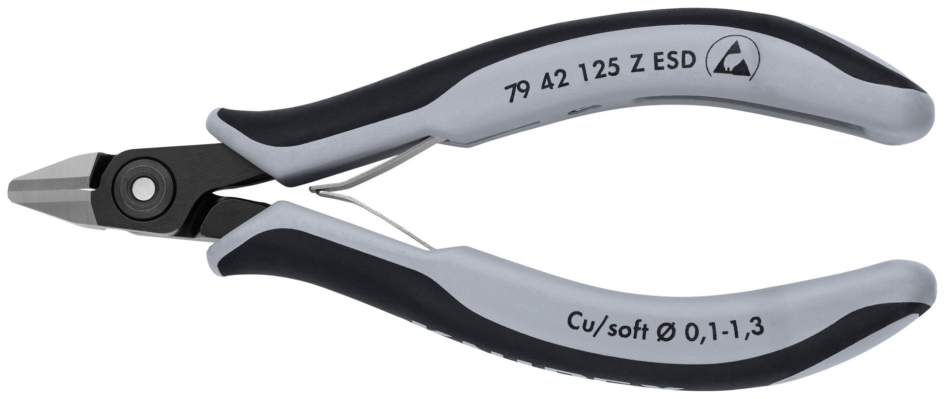 Knipex 79 42 125 Z ESD Electronics Diagonal Cutters-ESD Handles - KNIPEX Tools