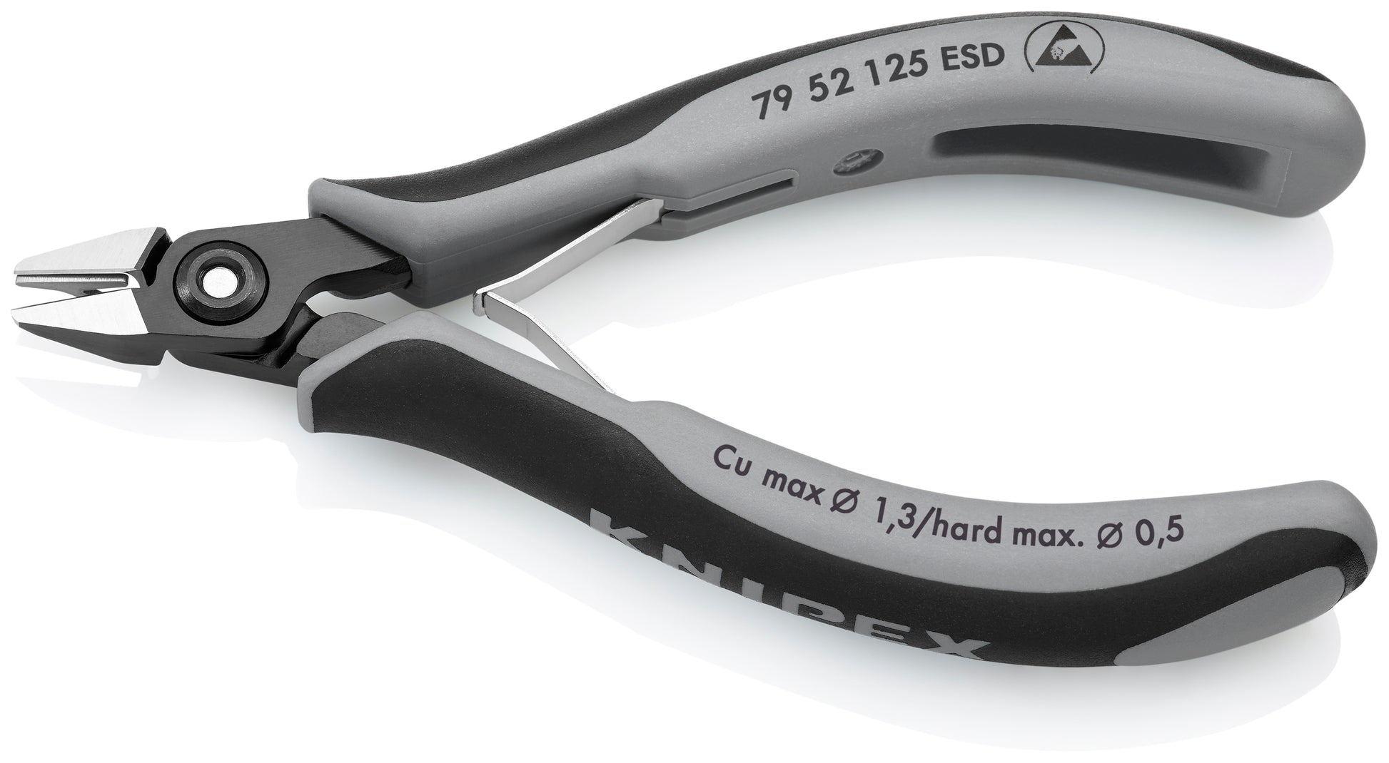 Knipex 79 52 125 ESD Electronics Diagonal Cutters-ESD Handles - image 3