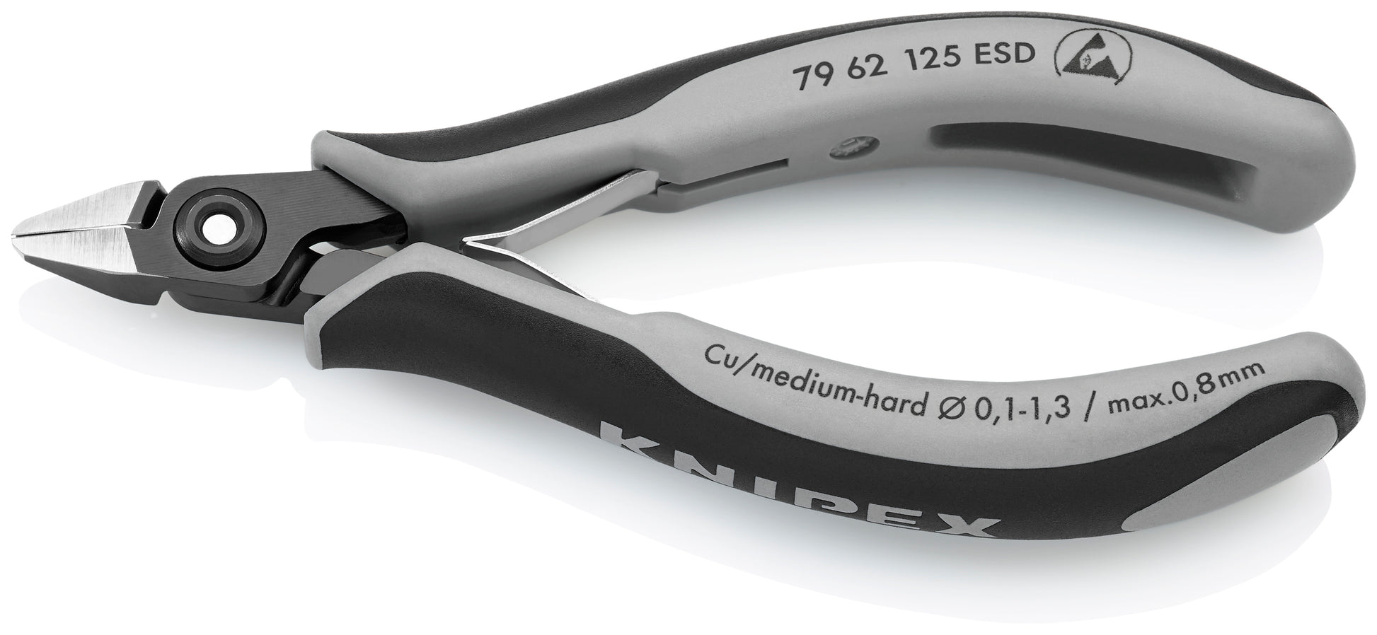 Knipex 79 62 125 ESD Electronics Diagonal Cutters-ESD Handles - image 2