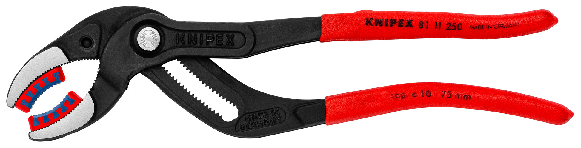 Knipex 81 11 250 Pipe Gripping Pliers-Replaceable Plastic Jaws - KNIPEX Tools
