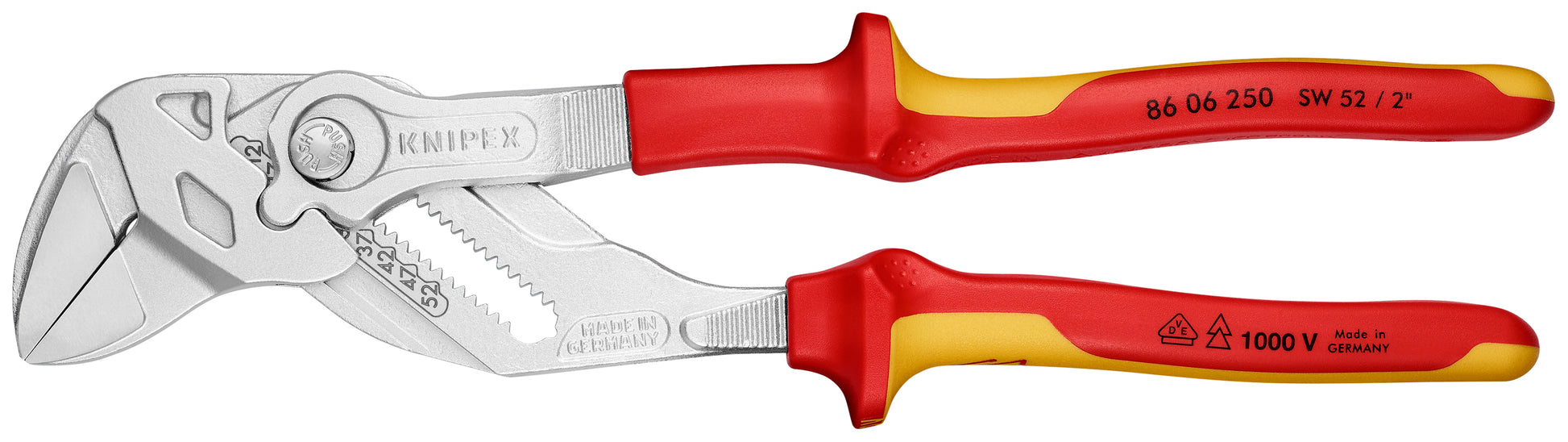 Knipex 86 06 250 SBA Pliers Wrench-1000V Insulated - KNIPEX Tools